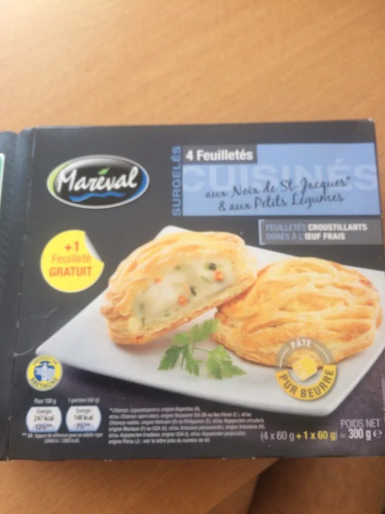 Feuilletés noix de saint jacques et petits legumes