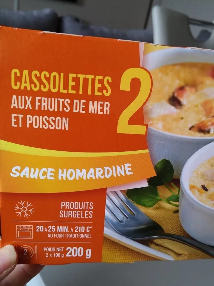 Cassolettes aux fruits de mer et poisson