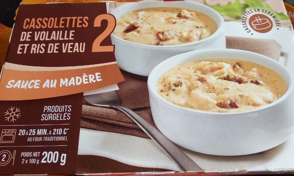 Cassolettes volaille et ris de veau