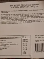 Bûchette crème au beure parfum chocolat