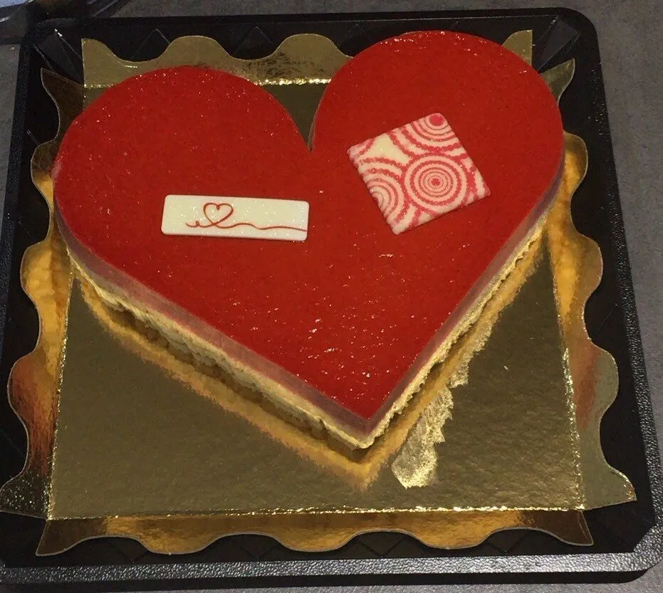 Coeur framboise chocolat blanc