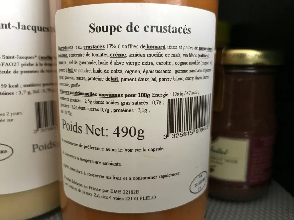 Soupe de crustaces
