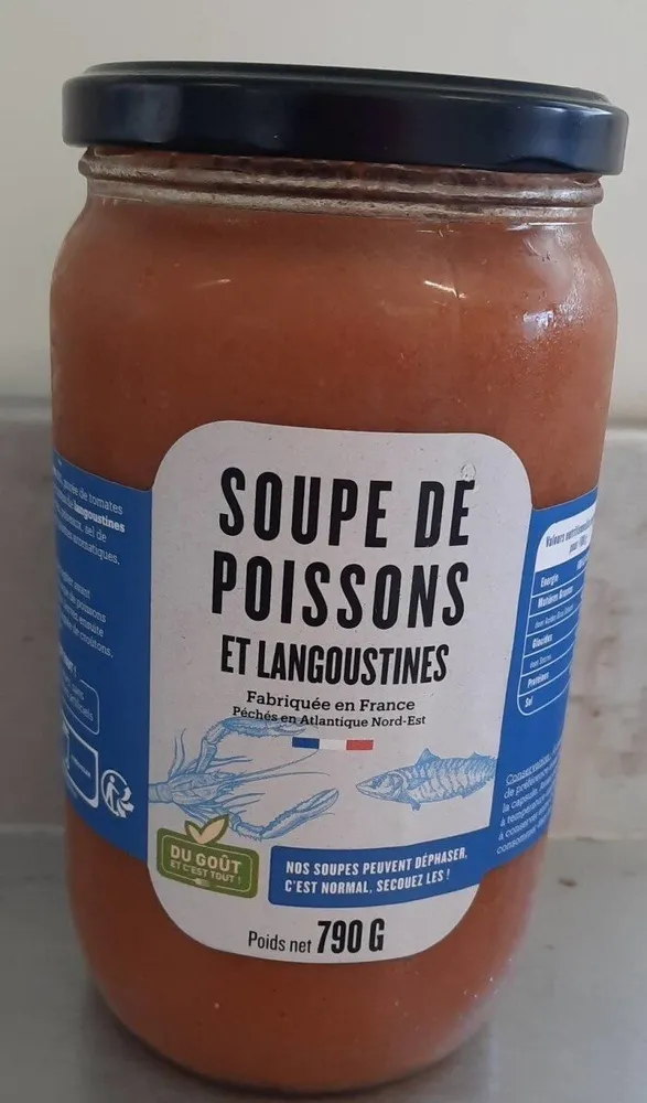 Soupe de poissons et langoustines