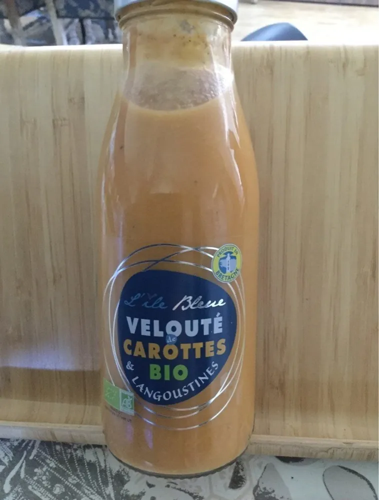 Veloute de carottes bio et langoustines