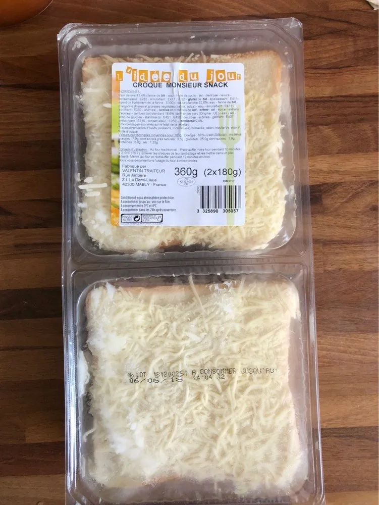 Croque monsieur snack