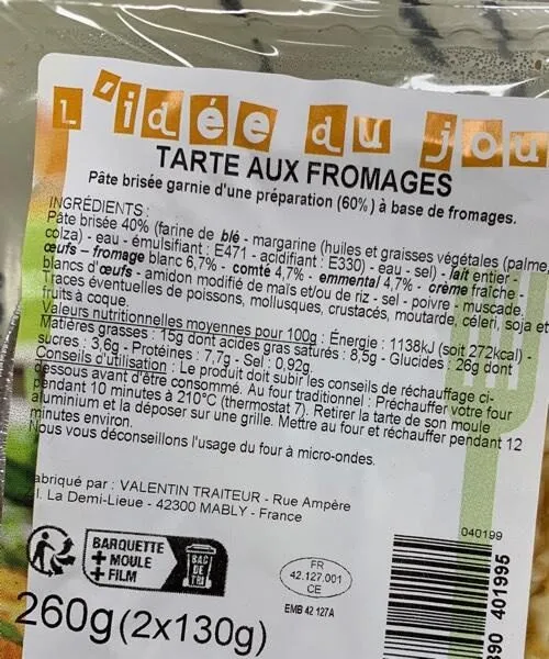 Tarte aux fromages