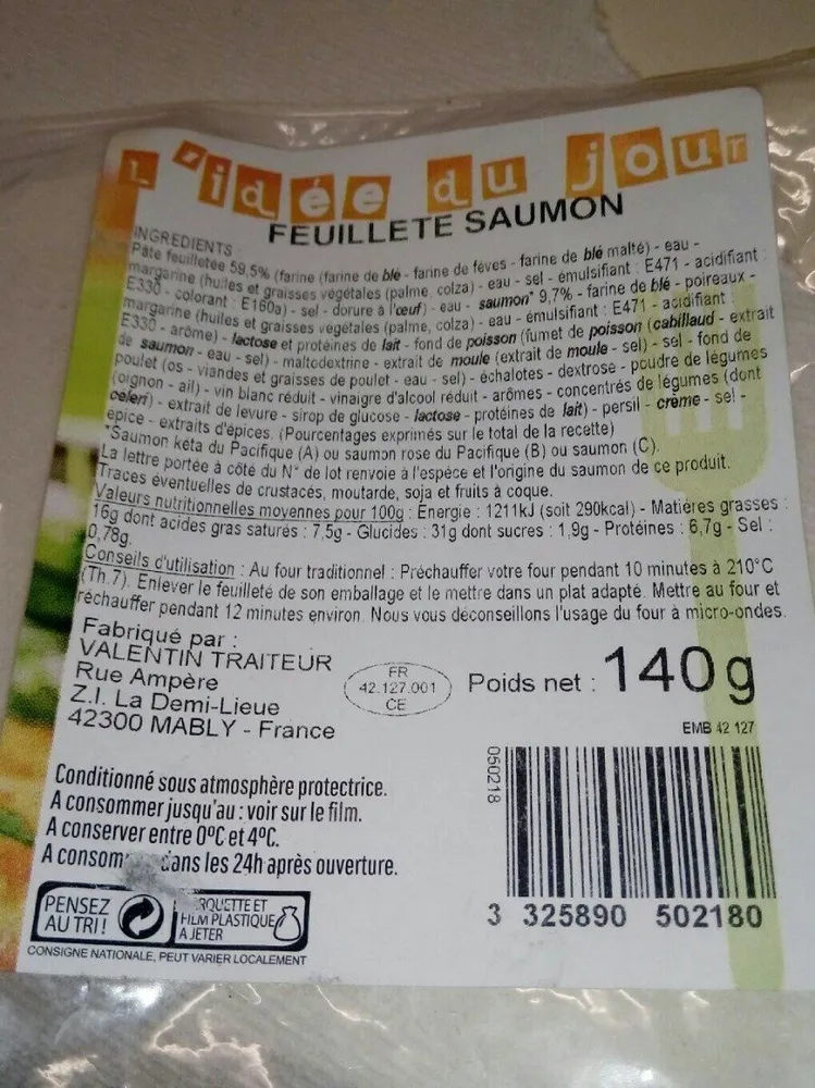 Feuilleté au saumon
