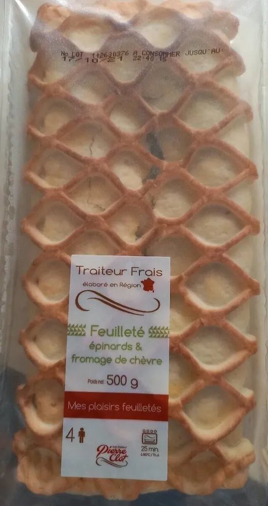 Feuilleté épinards et fromage de chèvre