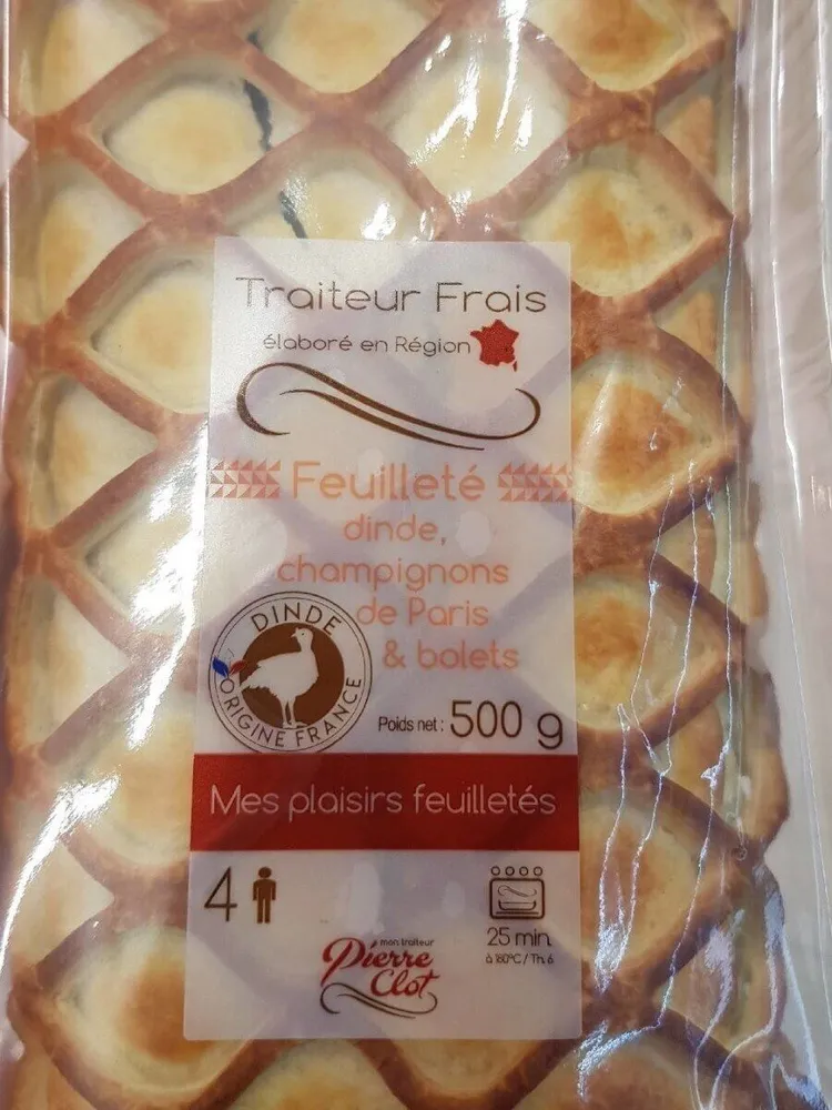 Feuilleté dinde champignons