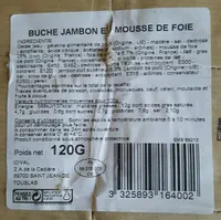 Buche jambon mousse de foie