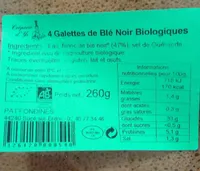 4 galettes de blé noir biologiques