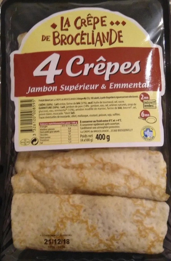 Crepe Jambon Fromage X4 400G