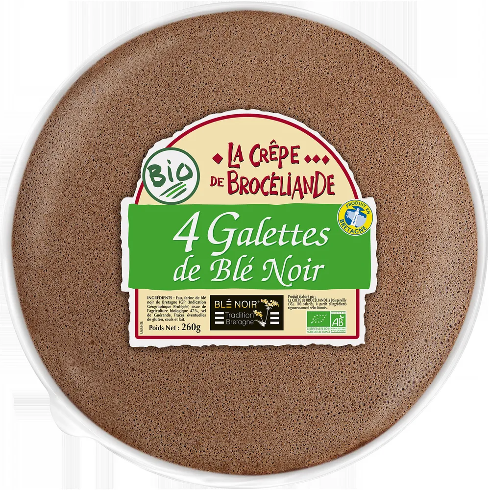 4 Galettes de Blé Noir Biologiques Tradition Bretagne en sachet