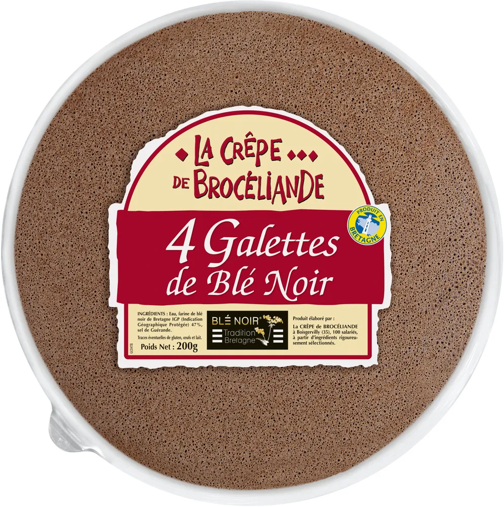4 Galettes de Blé Noir Tradition Bretagne en barquette