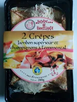 Crêpes Jambon supérieur et Champignons à l'Emmental
