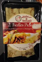 2 Ficelles Picardes - Crêpes au jambon supérieur et champignons à l'emmental