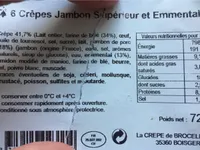 Crepes jambon superior et emmental