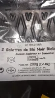 2 galettes de blé noir biologiques