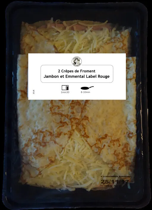 2 Crêpes de Froment Jambon et Emmental Label Rouge