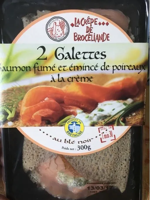 Galette  saumon fumé Poireaux
