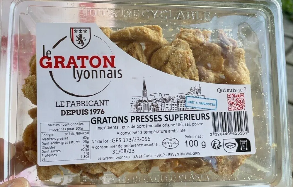 Gratons pressés supérieurs