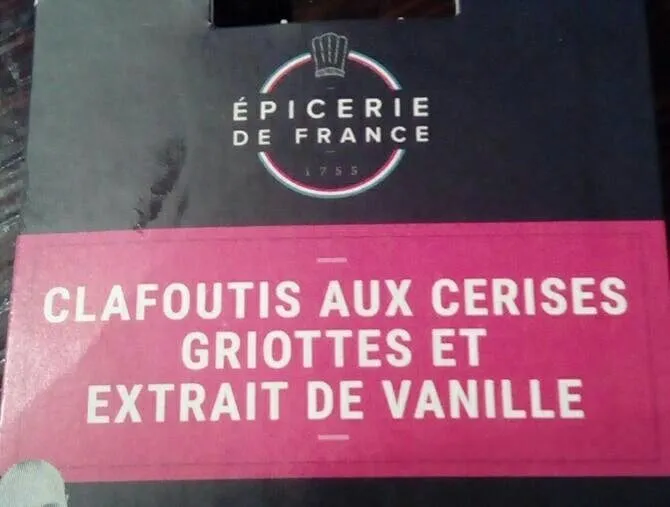 Clafoutis aux cerises griottes vanille