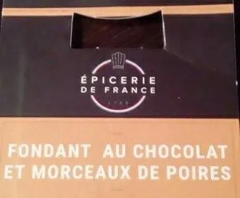 Fondant au chocolat et poires