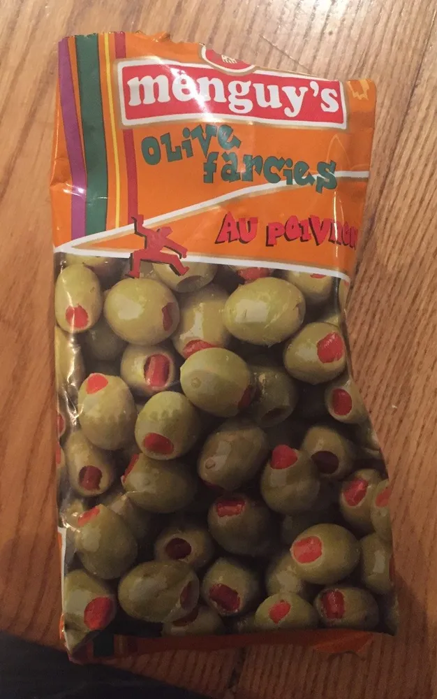 Olives Farcies Aux Poivrons, 150 Grammes, Marque Menguy's