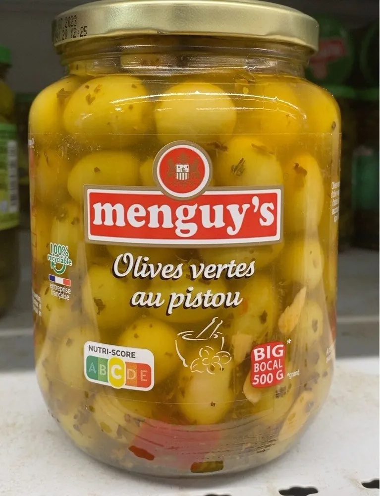 Olives vertes au pistou