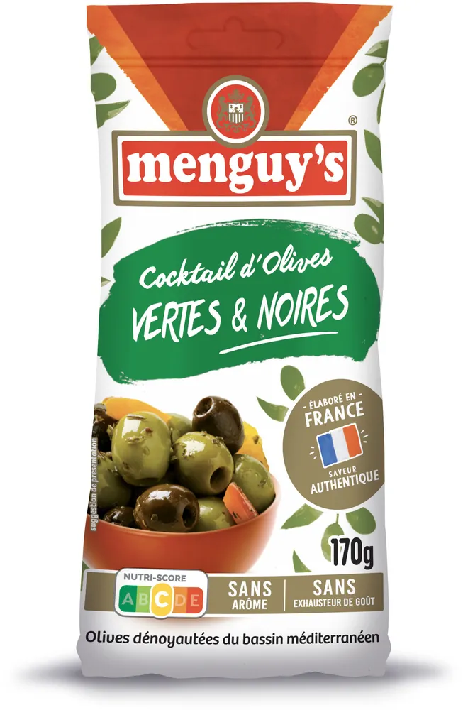 Olives Cocktail vertes & noires aux herbes de Provence 170g