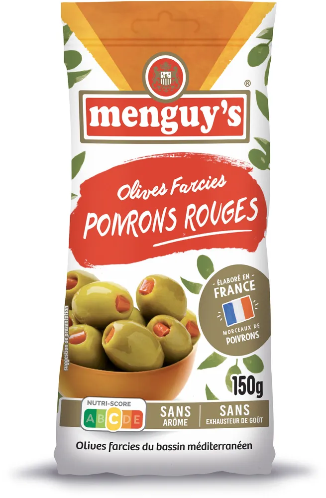 Olives farcies aux poivrons rouges 150g