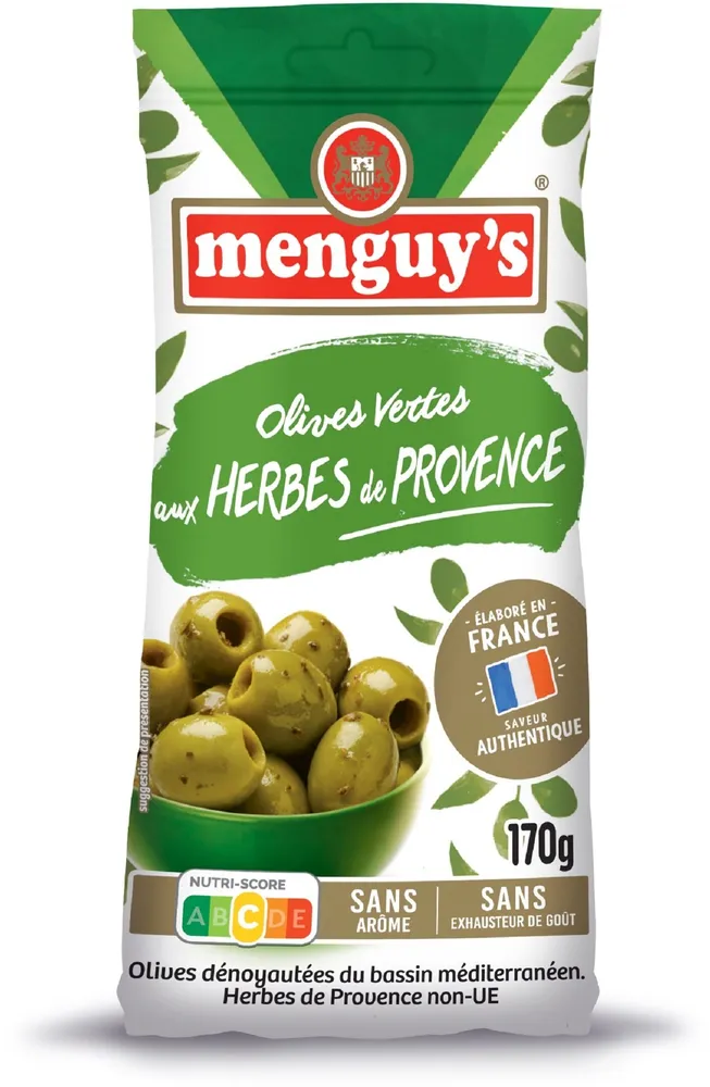 Olives vertes aux herbes de Provence 170g
