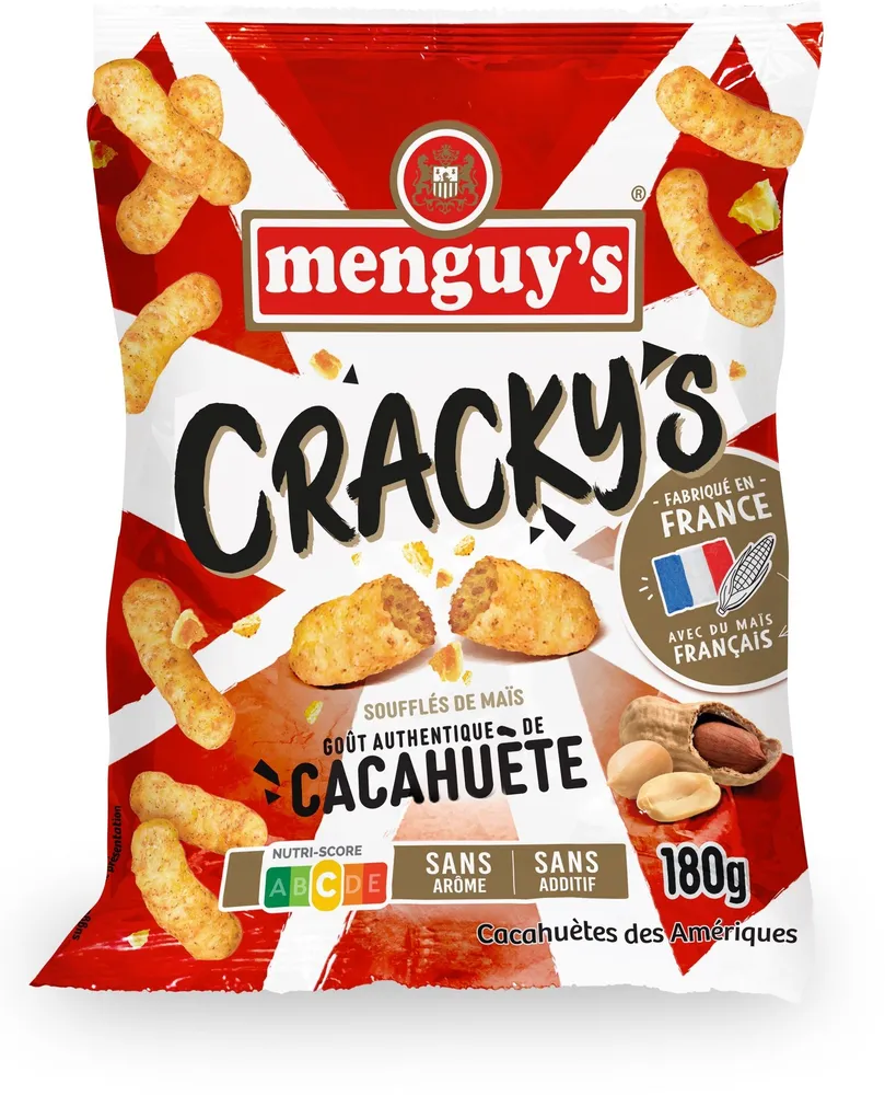 Menguy's Cracky's Soufflés de maïs à la cacahuète 180g