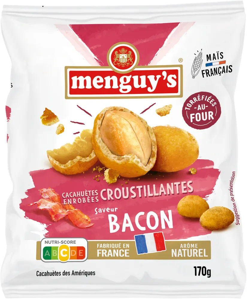 Menguy's cacahuètes enrobées croustillantes bacon