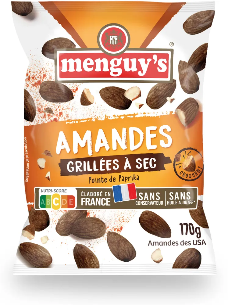 Menguy's Amandes grillées à sec Pointe de Paprika