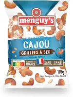 Menguy's Noix de cajou grillées à sec Pointe de Paprika