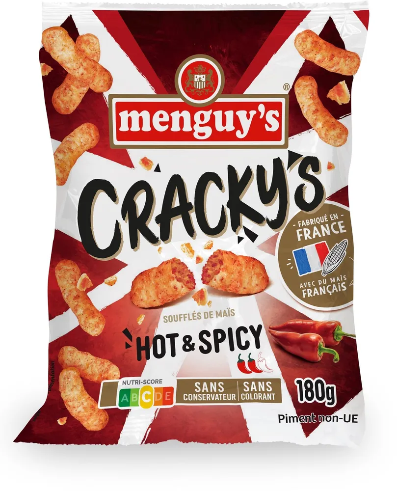 Cracky's Soufflés de maïs hot & spicy 180g