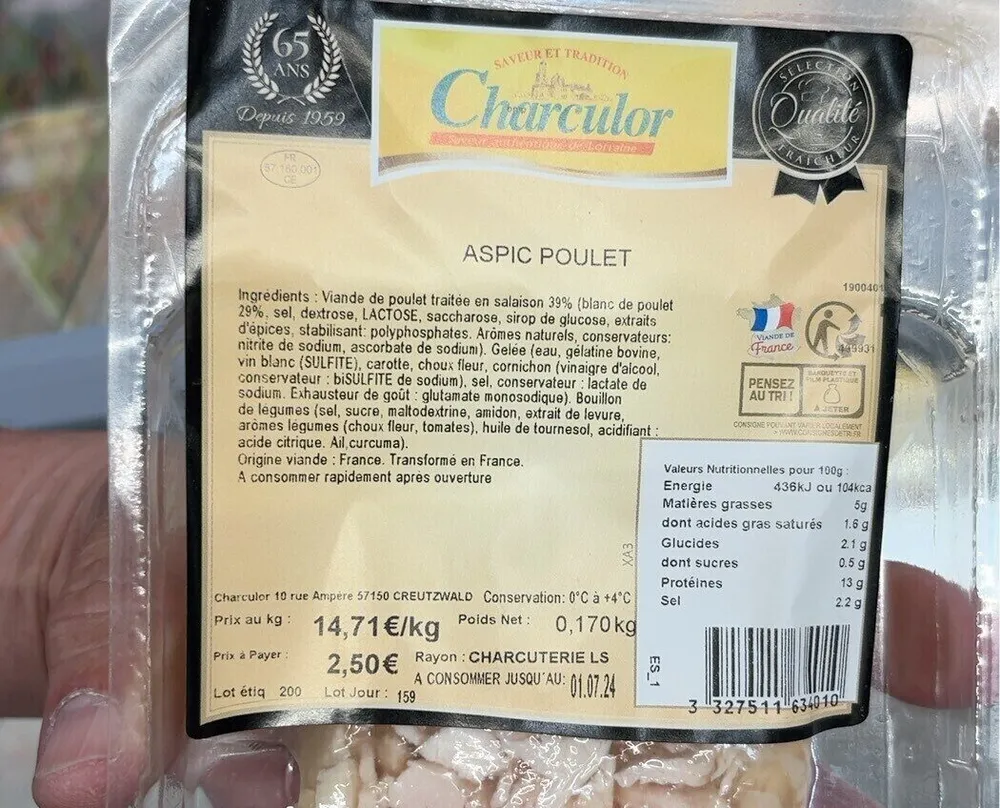 Aspic poulet