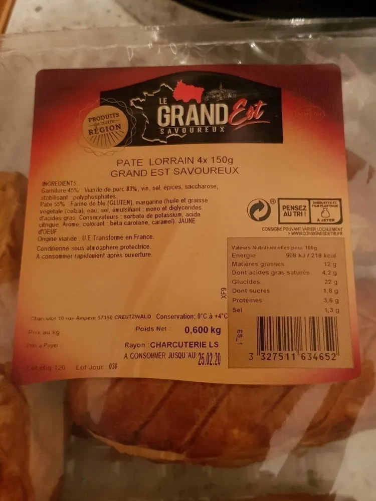 Pâté lorrain 4× 150g