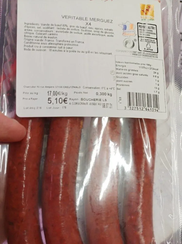 Véritable merguez