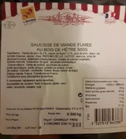 Saucisse de viande fumée au bois de hêtre