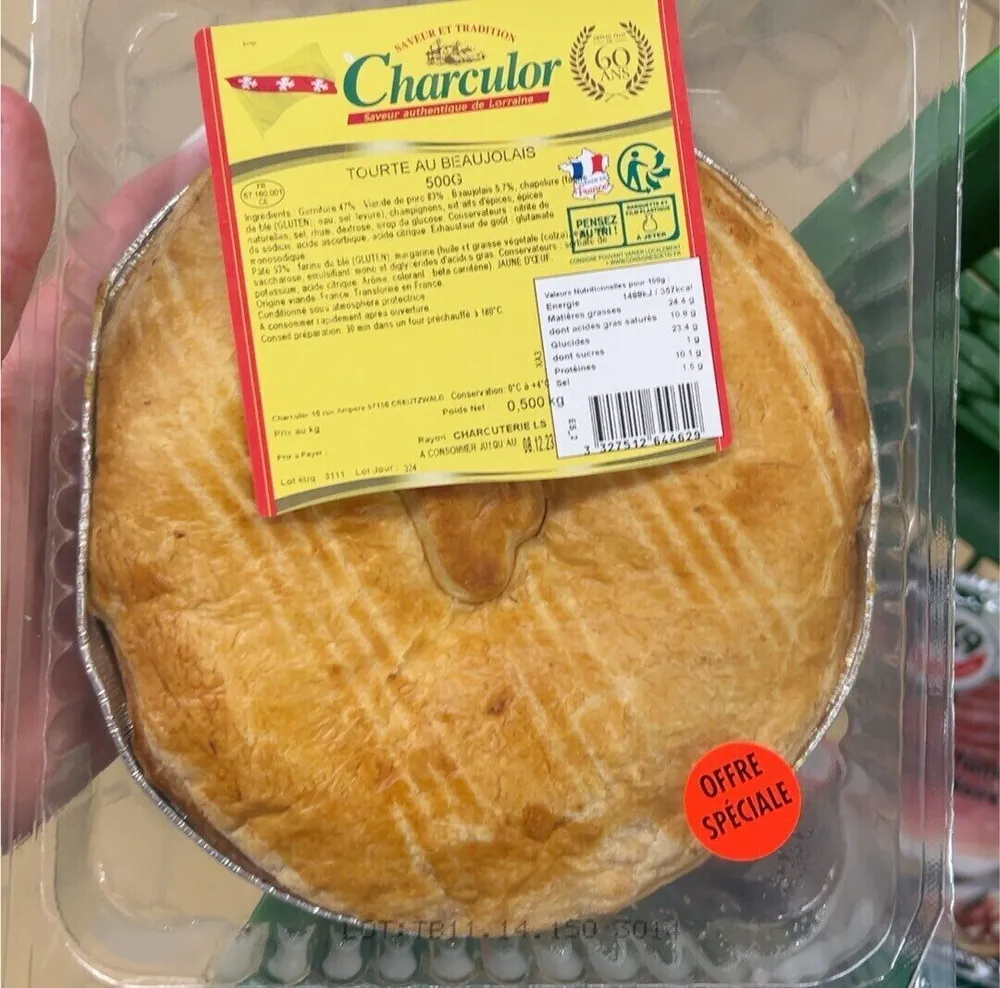 Tourte au Beaujolais