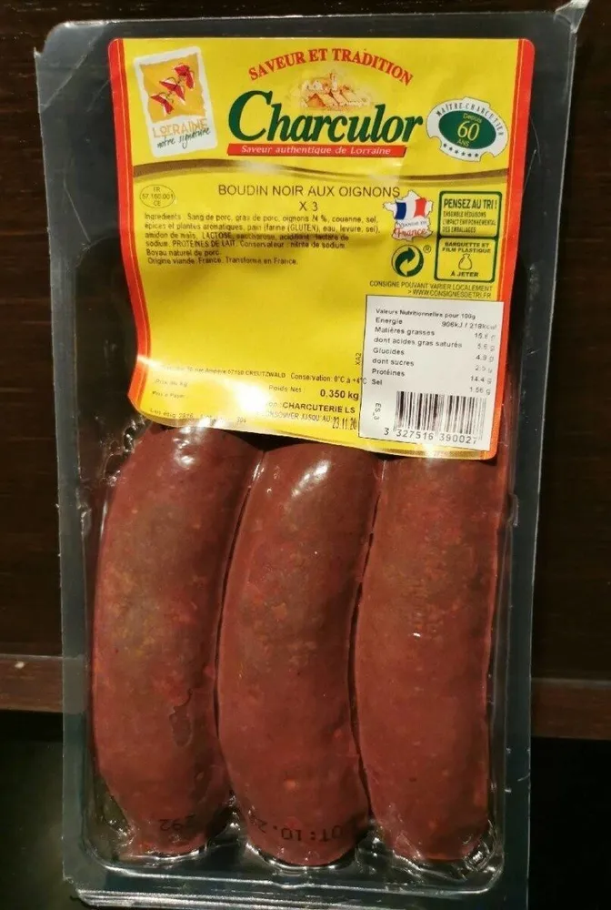 Boudin noir aux oignons