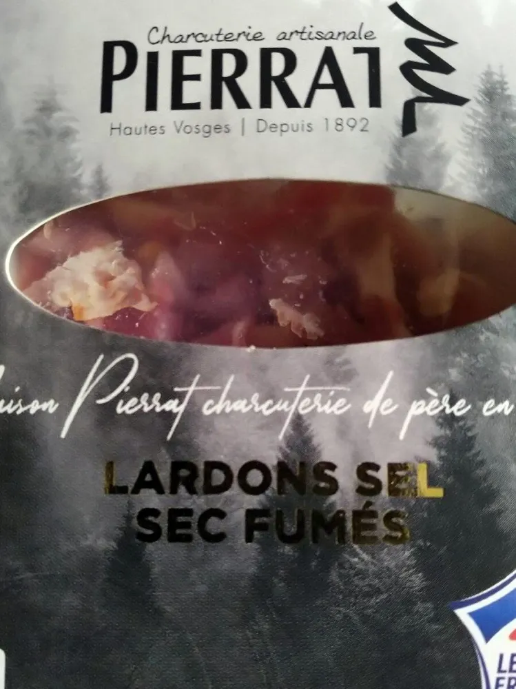 Lardons sels secs fumés