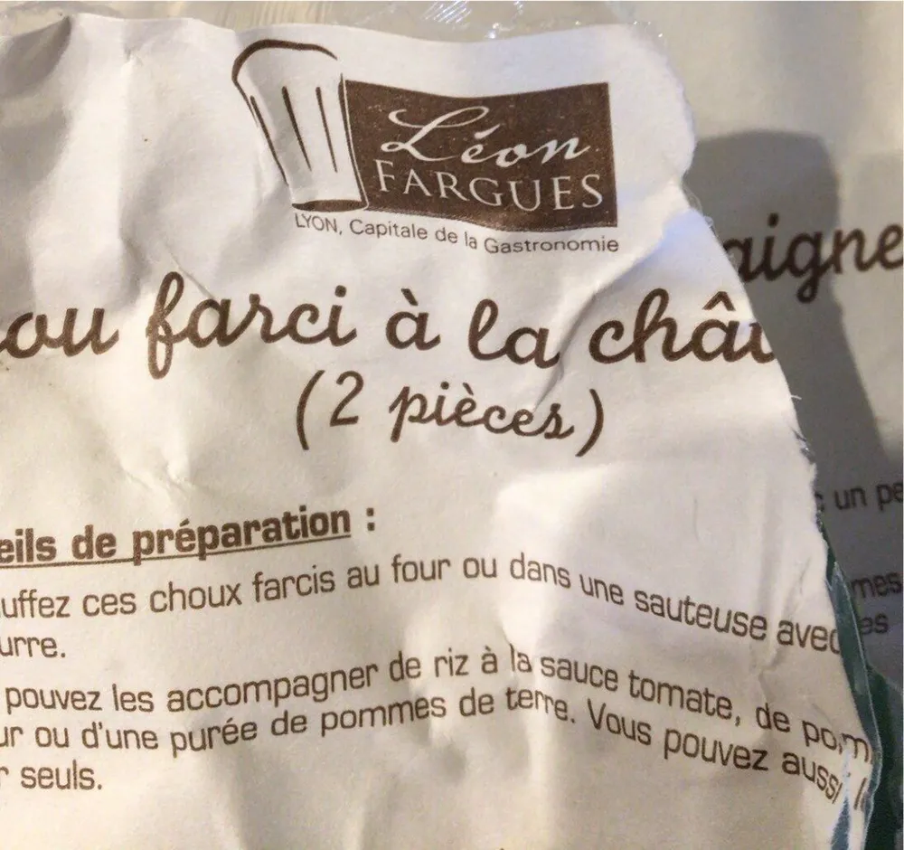 Chou farci châtaignes