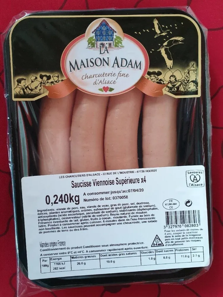 Saucisse viennoise supérieure