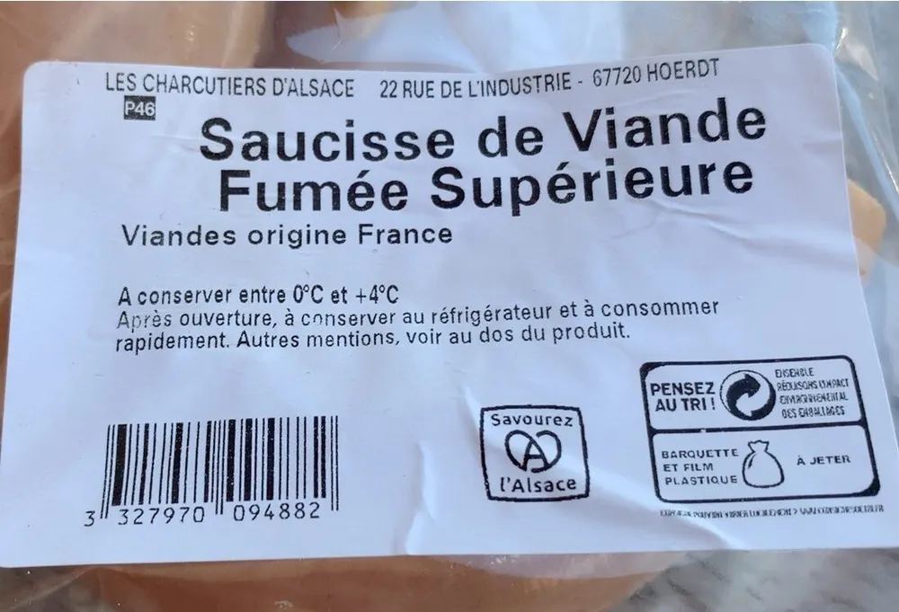 Saucisse de viande fumée