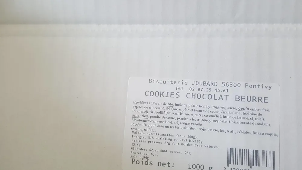Cookies chocolat beurre