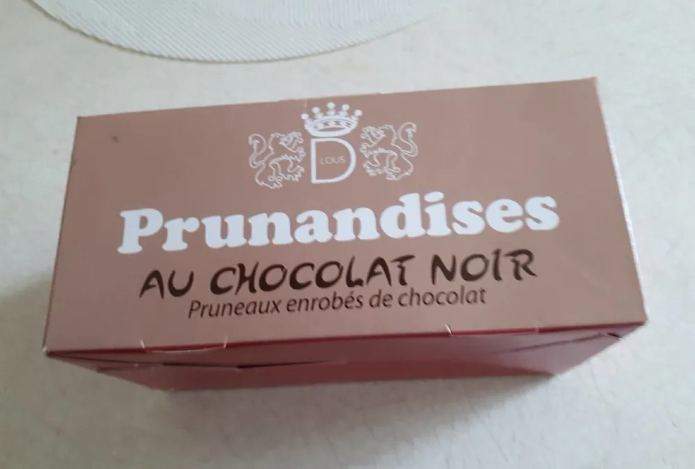 Prunandises au chocolat noir