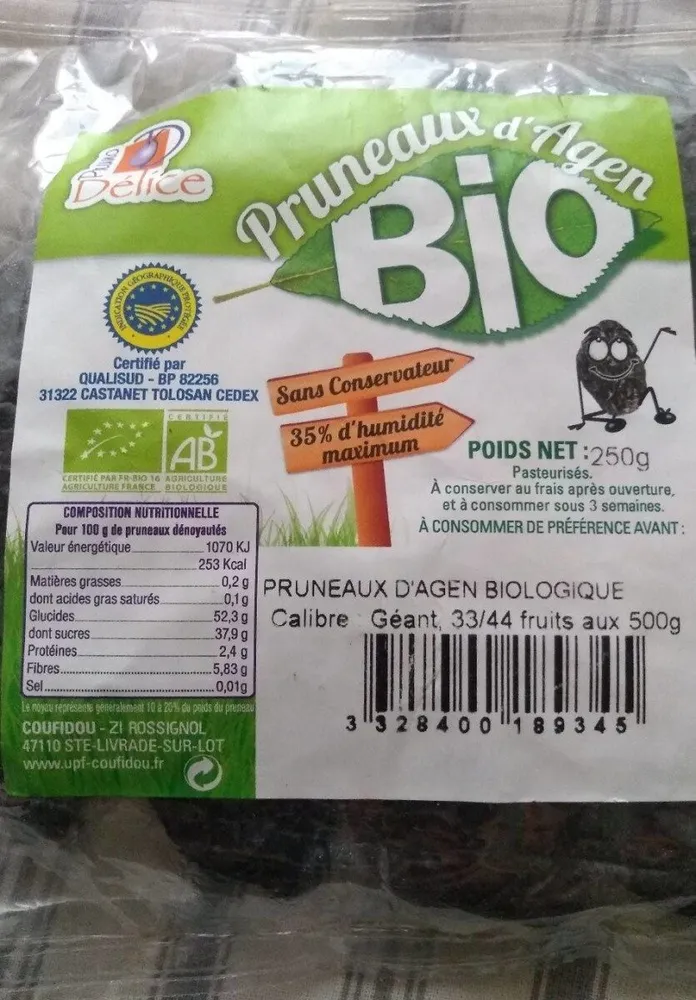 Pruneaux d'Agen Bio